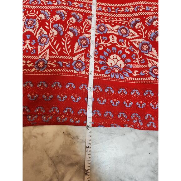 Anthropologie Vanessa Virginia Red Floral Bell Sleeve Silk Peasant Dress Size‎ 2 - Picture 8 of 8